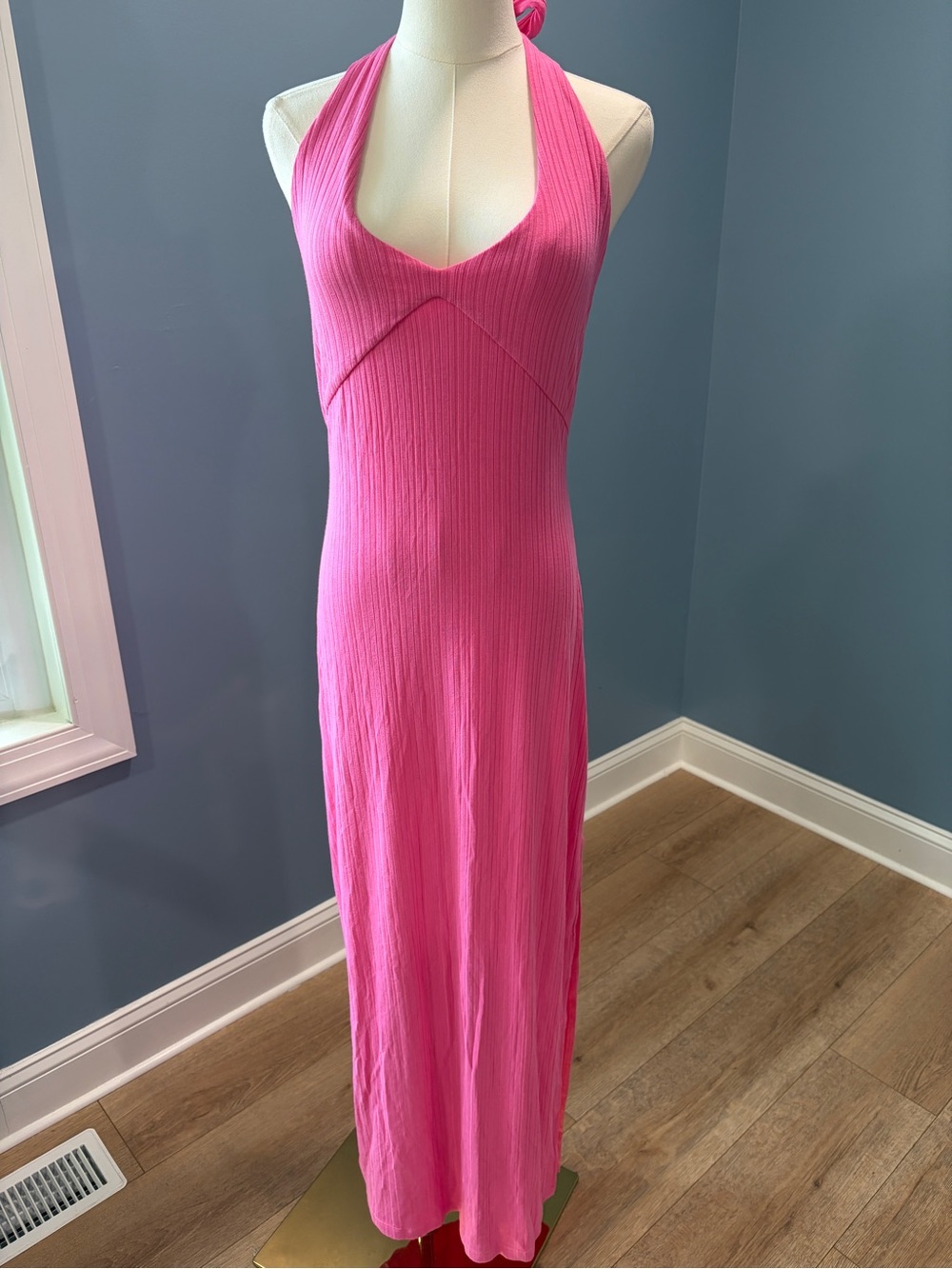 L*Space Skye Pink Halter Maxi Dress NWT Size L